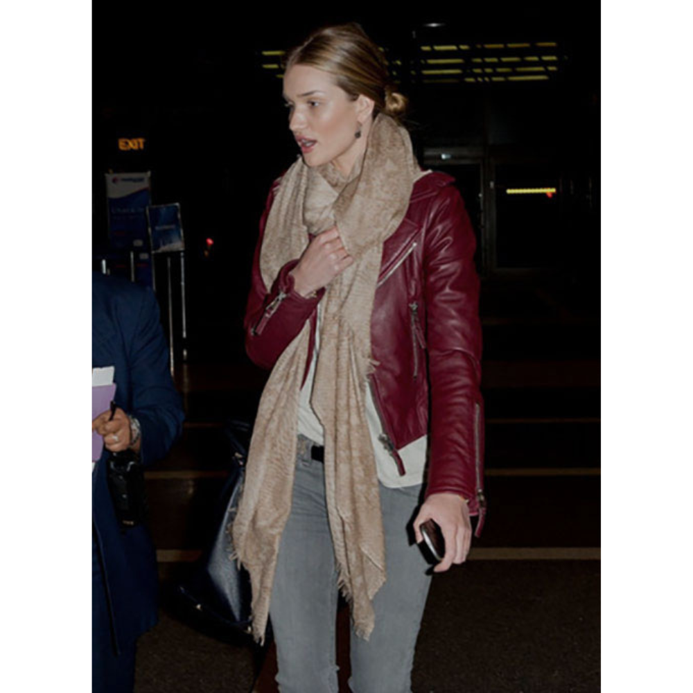 Rosie Huntington Leather Jacket