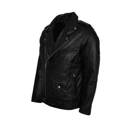 Elvis Presley Brando Biker Leather Jacket