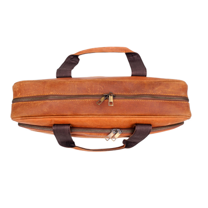 Tan Leather Executive Briefcase