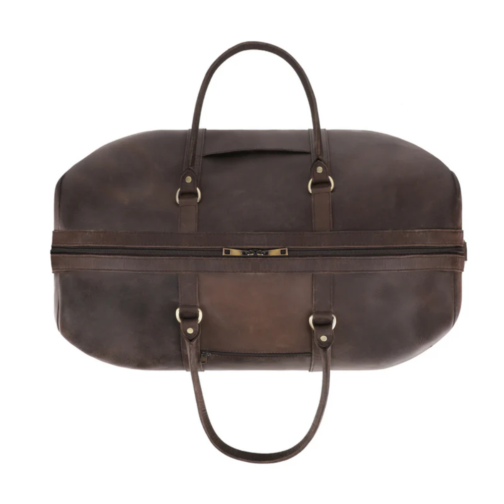 Rustic Brown Leather Duffle