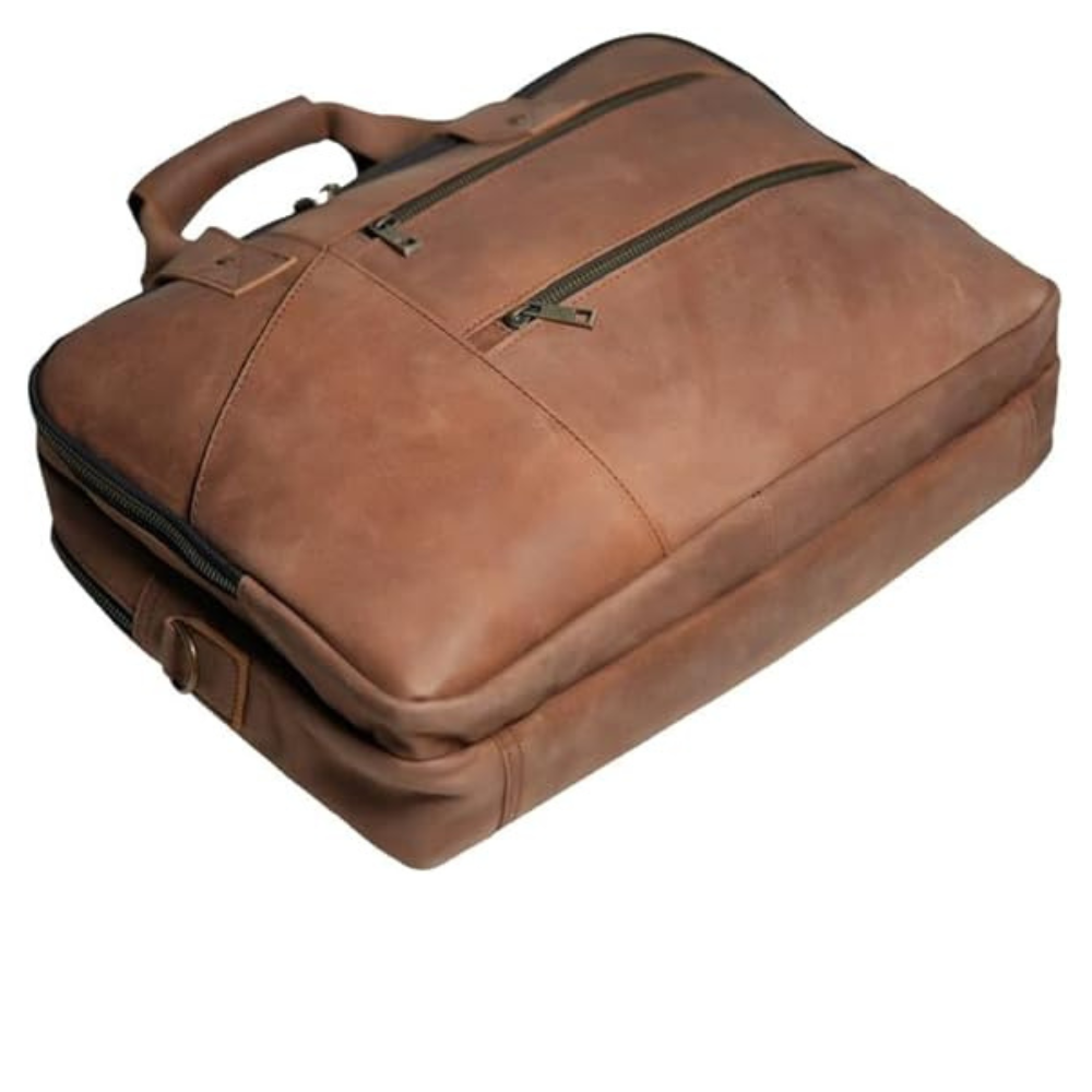 Brown Artisan Leather Briefcase