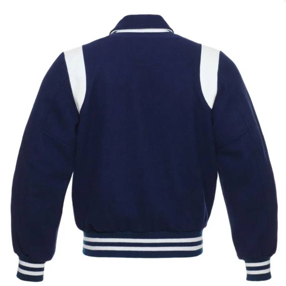 Navy White Leather Varsity Heritage