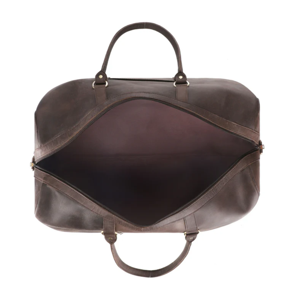Rustic Brown Leather Duffle