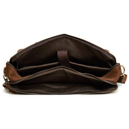 ﻿Brown Posh Leather Briefcase