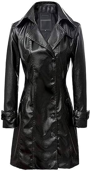 Vogue Black Leather Coat