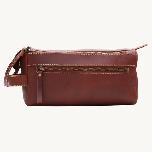 Heritage Brown Travel Toiletry Bag