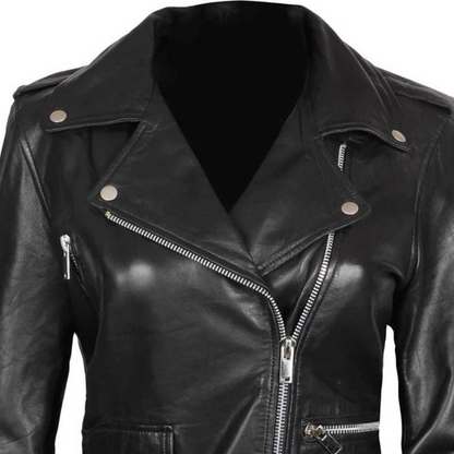 Asymmetrical Black Fury Biker Jacket