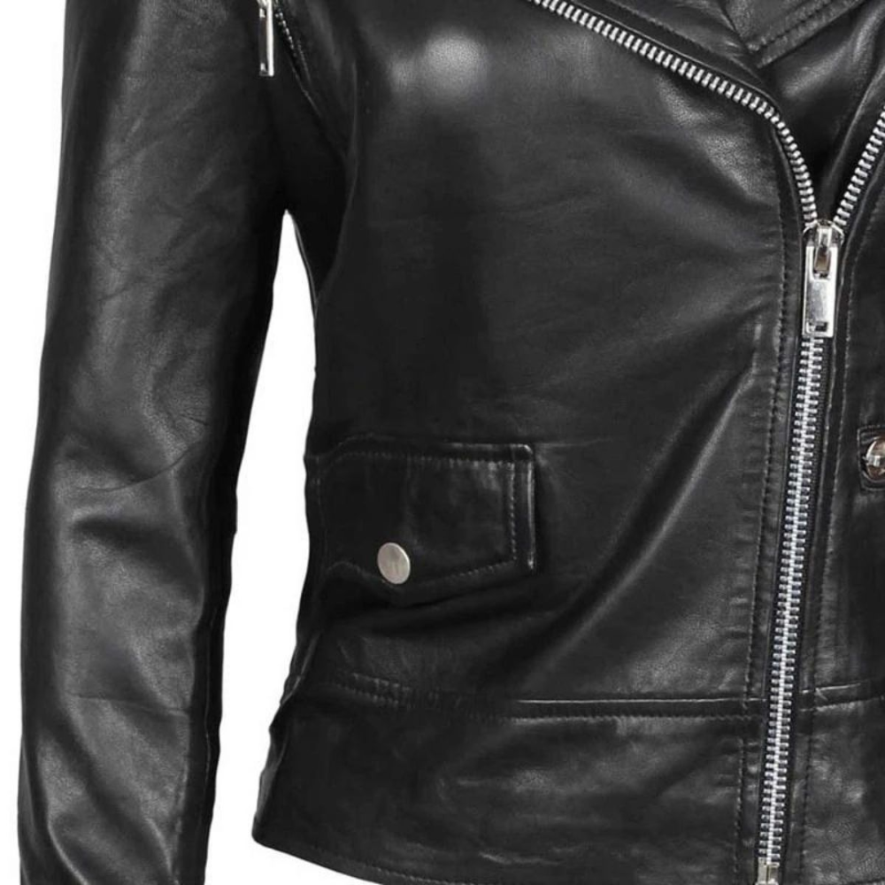 Asymmetrical Black Fury Biker Jacket