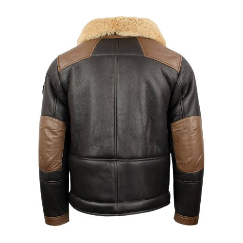 B3 Chocolate Faux Shearling Bomber Jacket