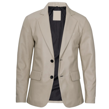Beige Casual Classic Blazer