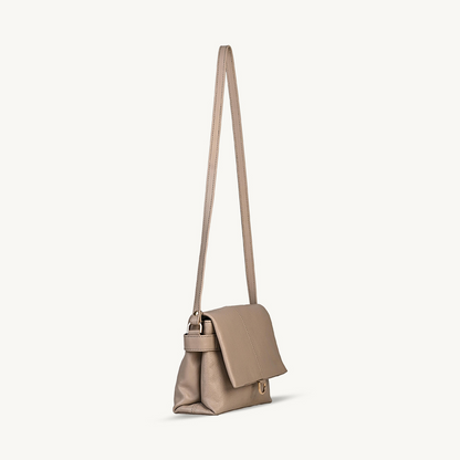 Beige City Flap Crossbody