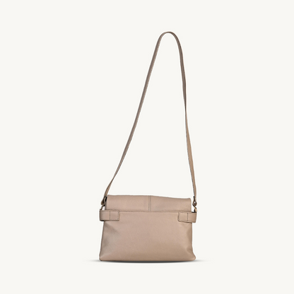 Beige City Flap Crossbody