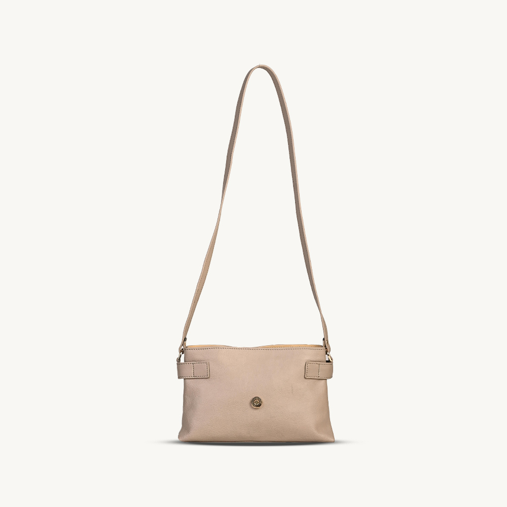 Beige City Flap Crossbody
