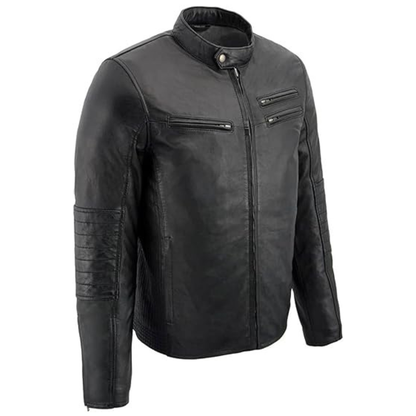 Black Sheepskin Leather Jacket