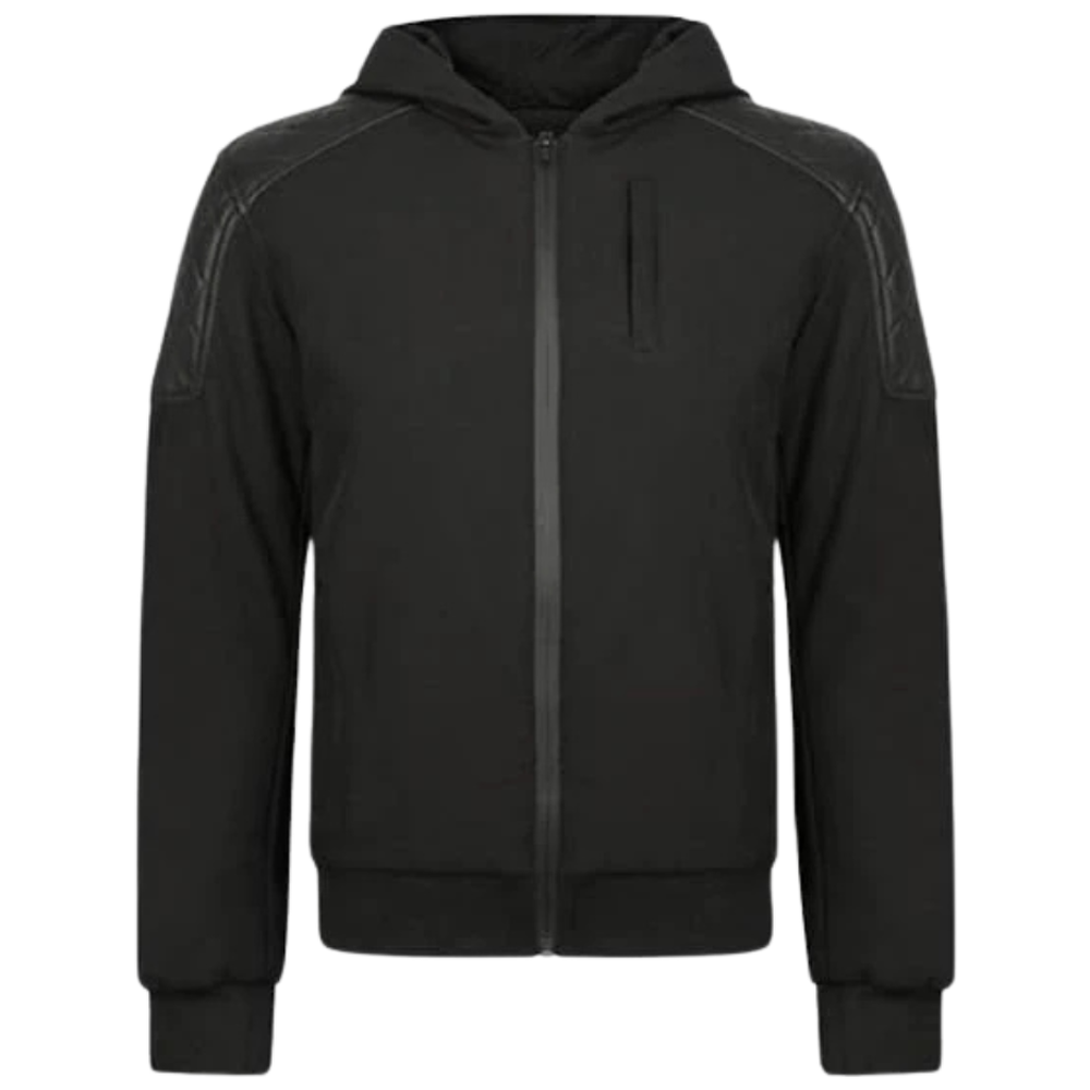 Black Delta Moto Biker Hoodie Jacket