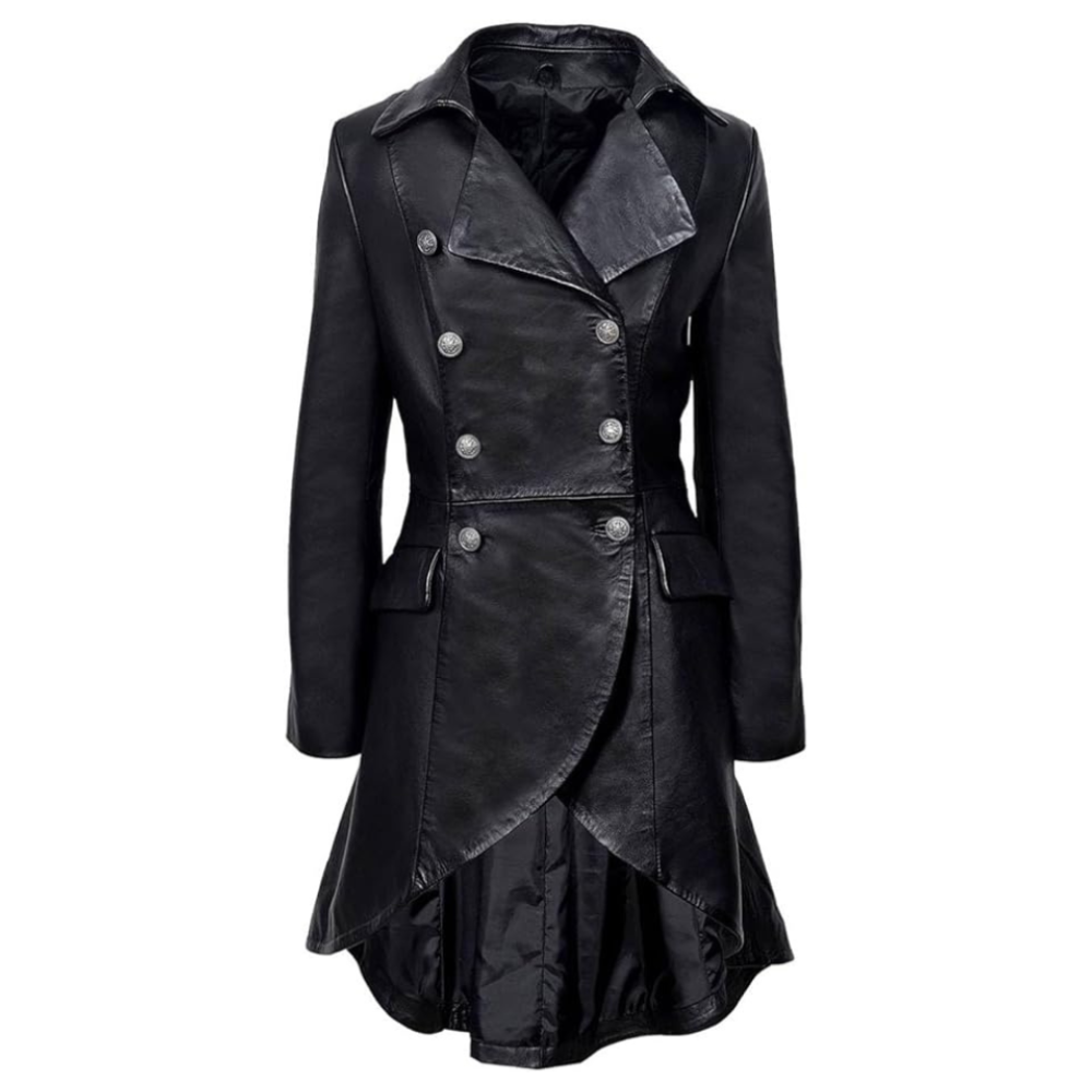 Black Gothic Matrix Trench Coat