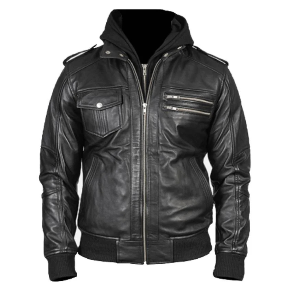 Black Recon Bomber Jacket – Pious Leather