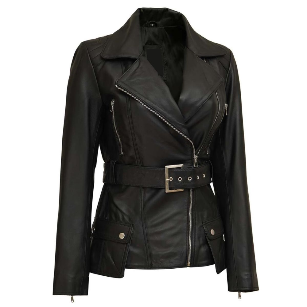 Black Belted Biker Jacket