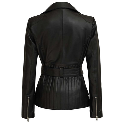 Black Belted Biker Jacket