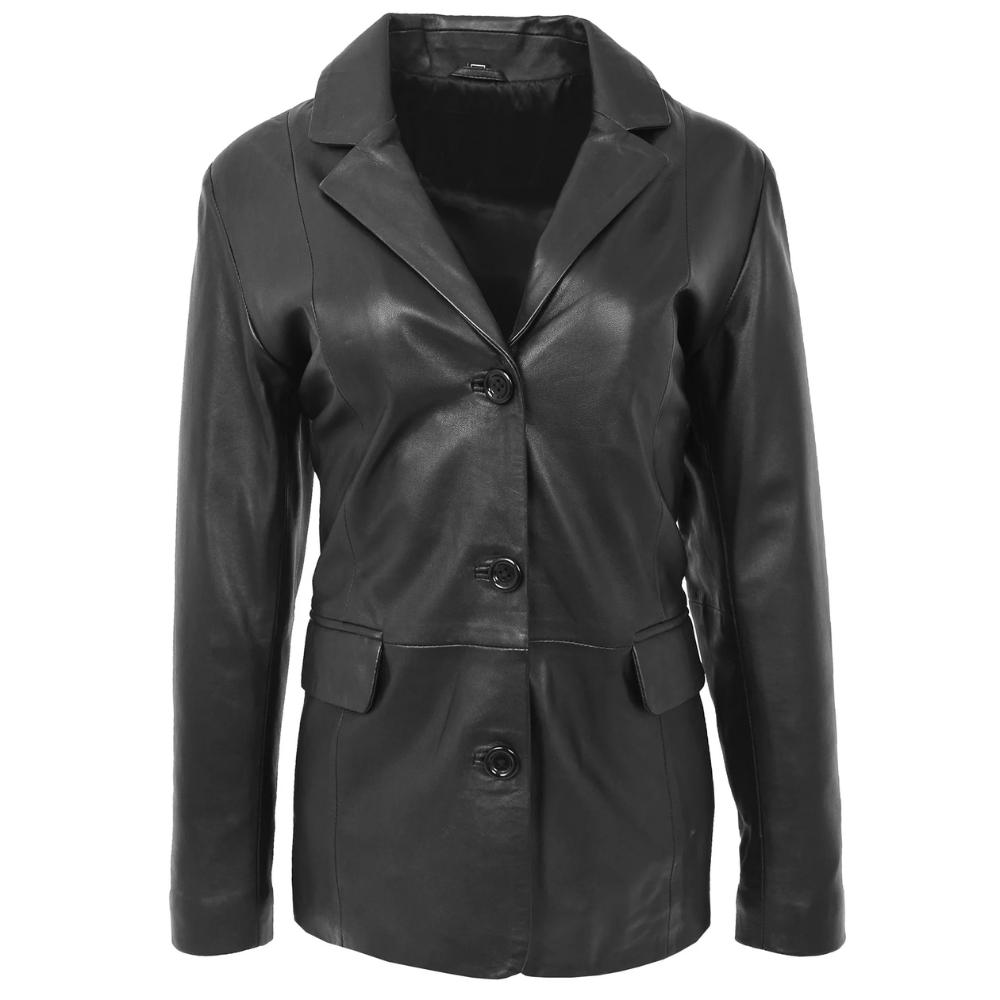 Black Brawler Leather Blazer