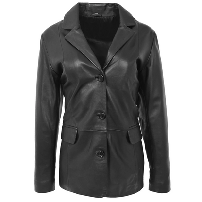 Black Brawler Leather Blazer