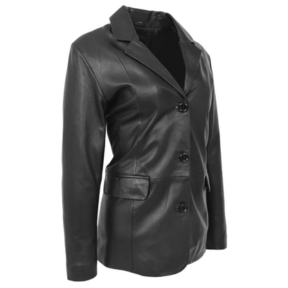 Black Brawler Leather Blazer