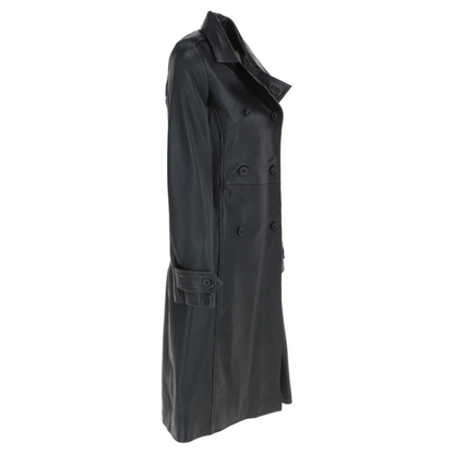 Black Double Breasted Marauder Trench Coat