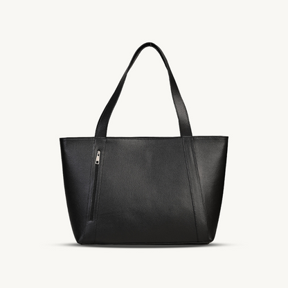 Black Everyday Leather Tote Bag