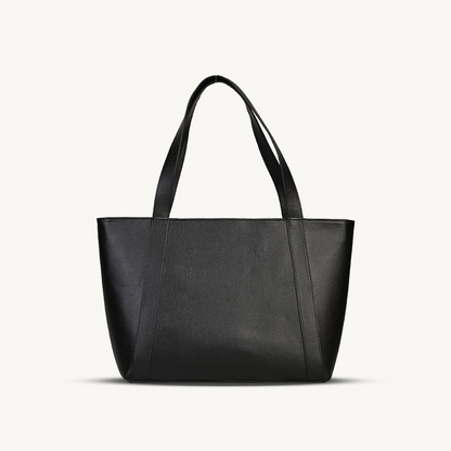Black Everyday Leather Tote Bag