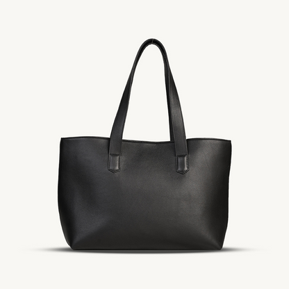 Black Everyday Leather Tote Bag