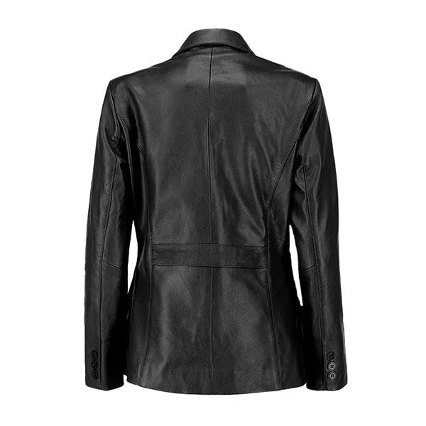 Black Halo Leather Blazer