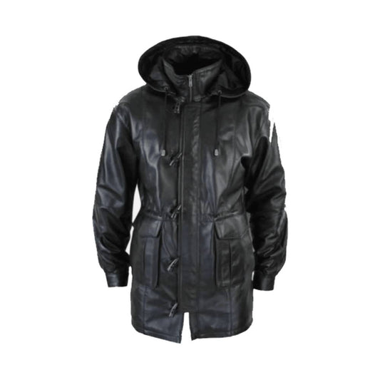 Black Iron Hooded Coat