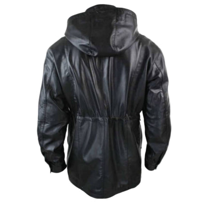 Black Iron Hooded Coat