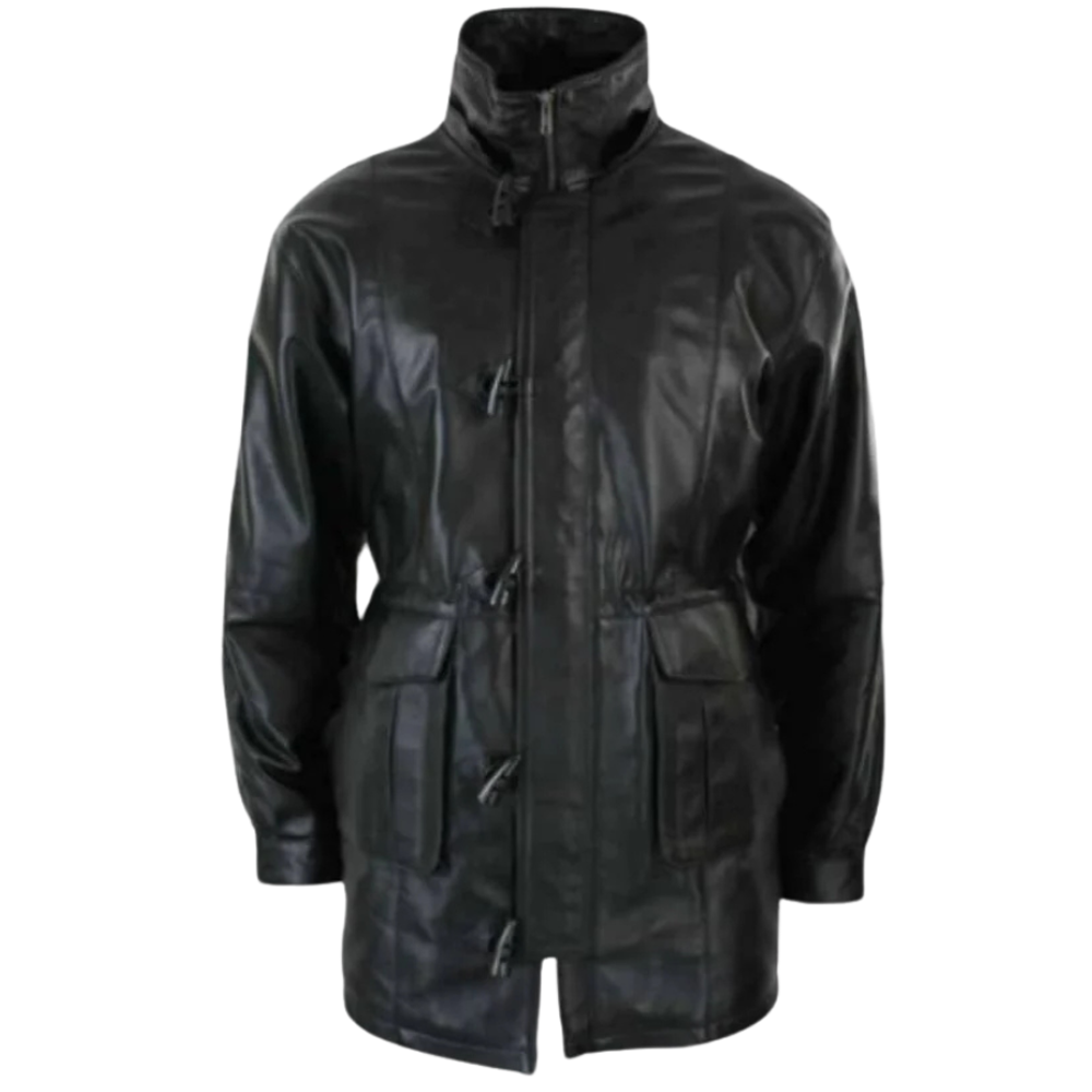 Black Iron Hooded Coat