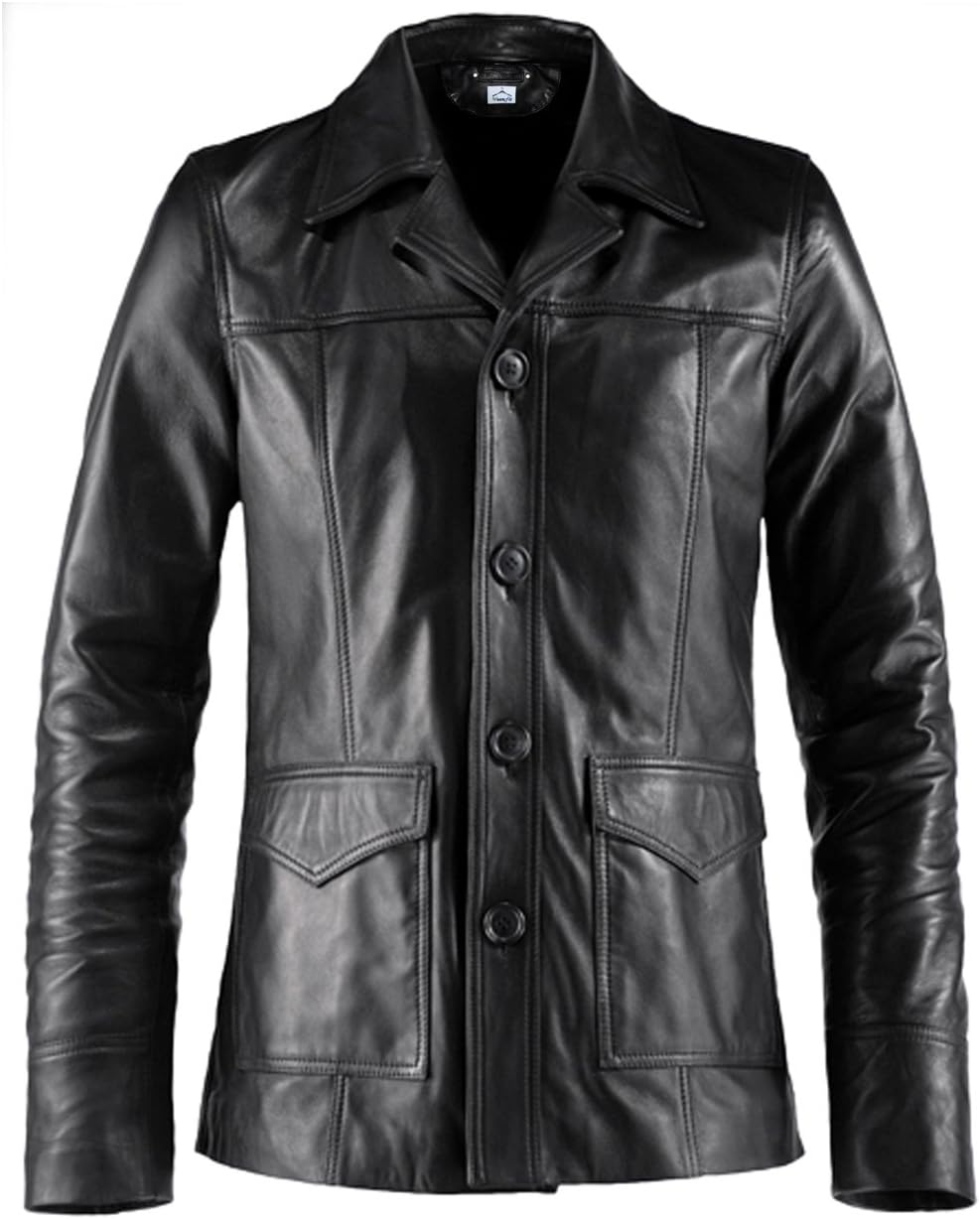 Black Lambskin Hitman Blazer