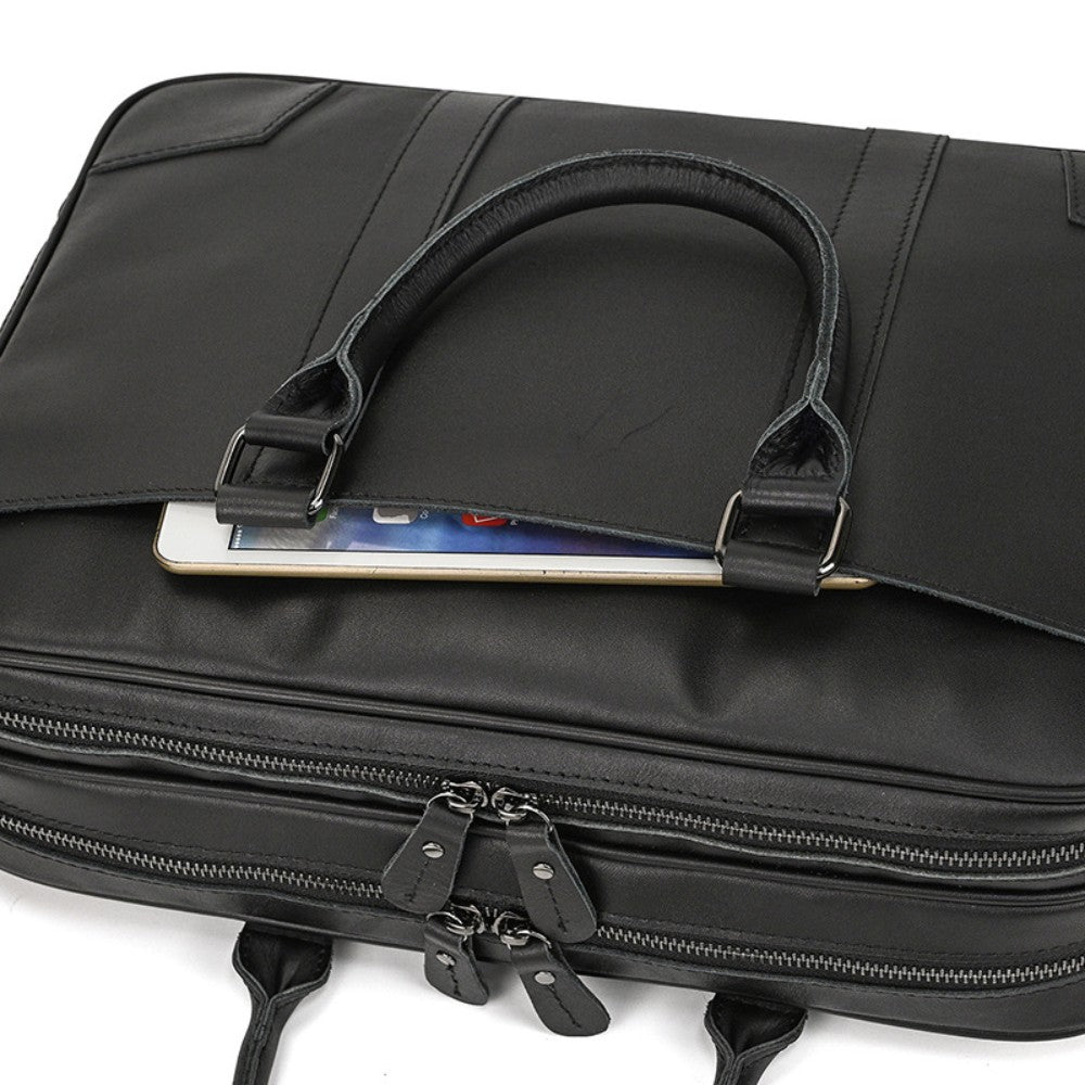 Black Leather Executive Briefcase