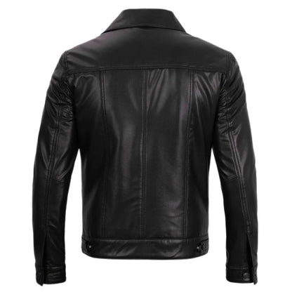 Black Leather Trucker Renegade