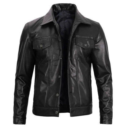 Black Leather Trucker Renegade