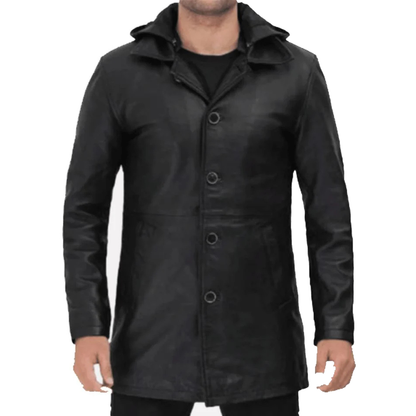 Black Raven Hooded Overcoat