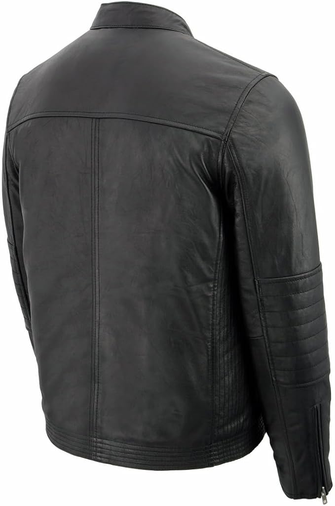 Black Sheepskin Biker Jacket
