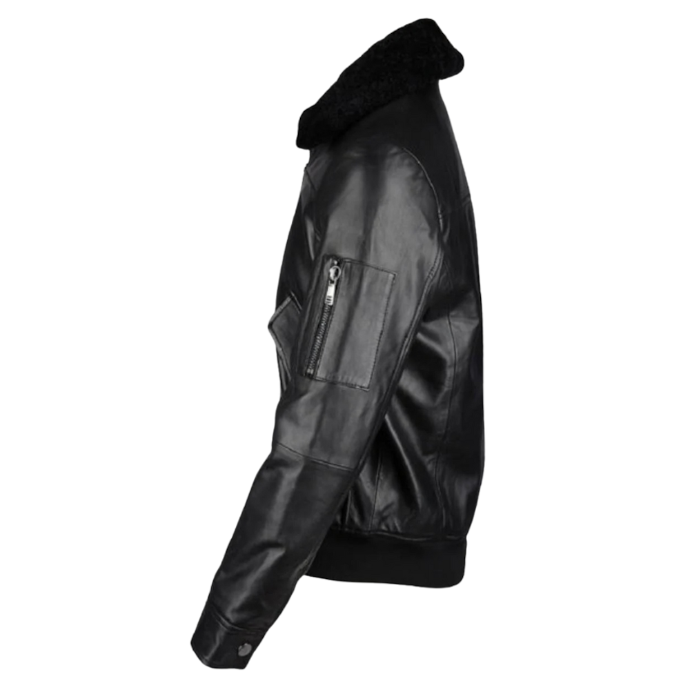 Black Stealth Strider Bomber Jacket