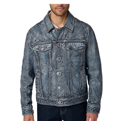 Blue Acid Wash Drift Trucker Jacket