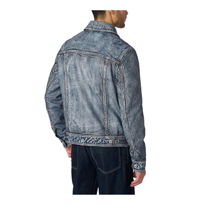 Blue Acid Wash Drift Trucker Jacket