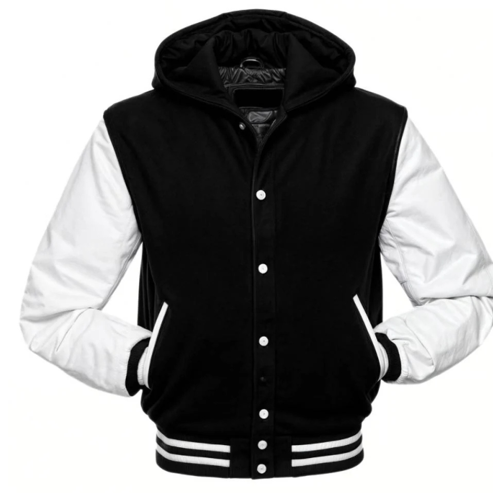 Bold Black & White Varsity Jacket