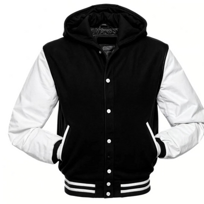 Bold Black & White Varsity Jacket