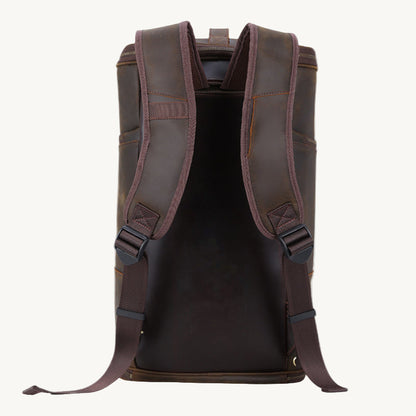 Brown Adventure Duffle Leather Backpack