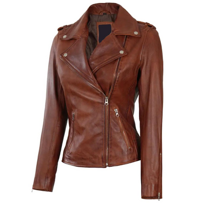 Brown Arcane Biker Jacket