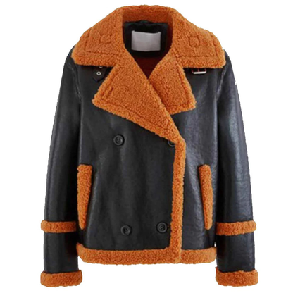 Brown & Black Outlaw Faux Shearling Jacket