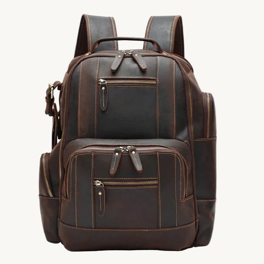 Brown Classic Leather Backpack