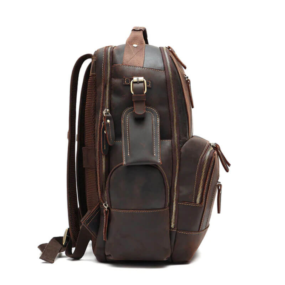 Brown Classic Leather Backpack